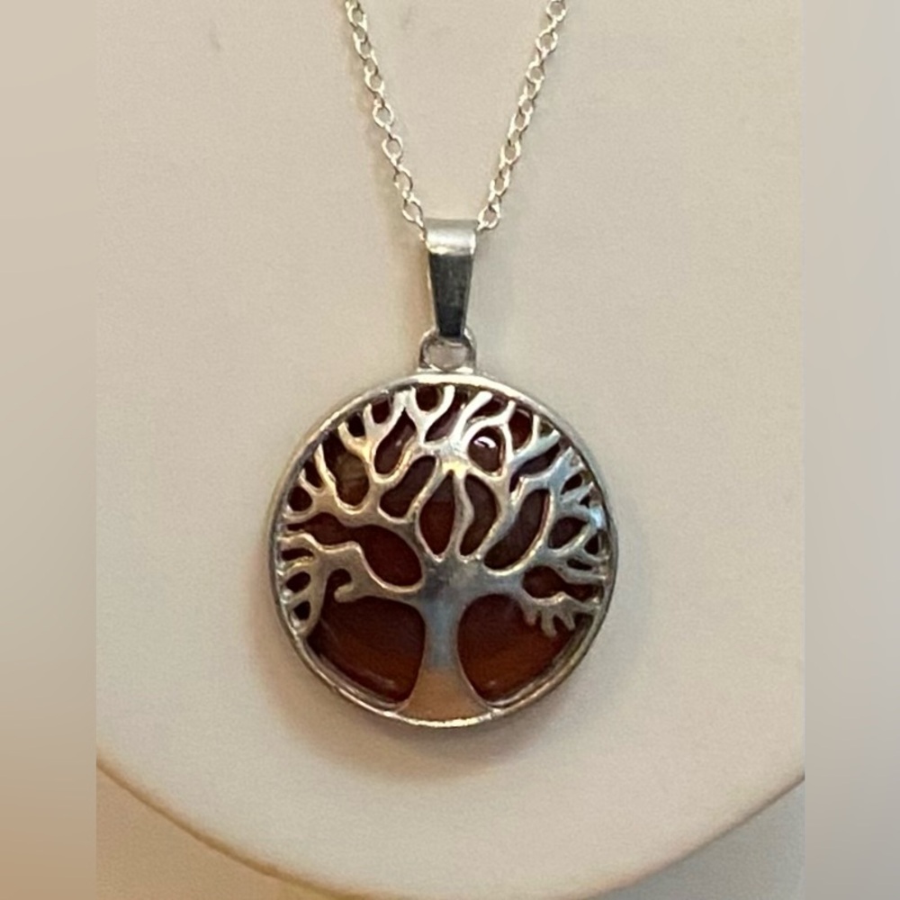 NEW CARNELIAN and Silver Necklace with Elegant Design